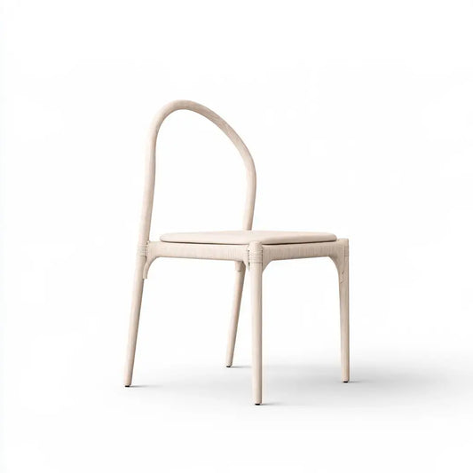 Silla con respaldo de arco simple - beige